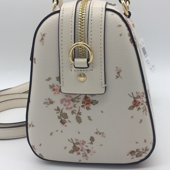 COACH ROWAN SATCHEL WITH ROSE BOUQUET PRINT - Picture 10 of 16